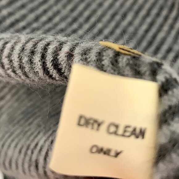 Manifattura Tessile Chiti Italian Acrylic Bold Stripe Scarf Body Wrap Fringed - Picture 4 of 4